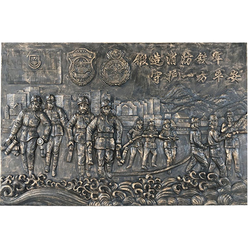 永州校園宣傳鑄銅浮雕-濟南京文雕塑