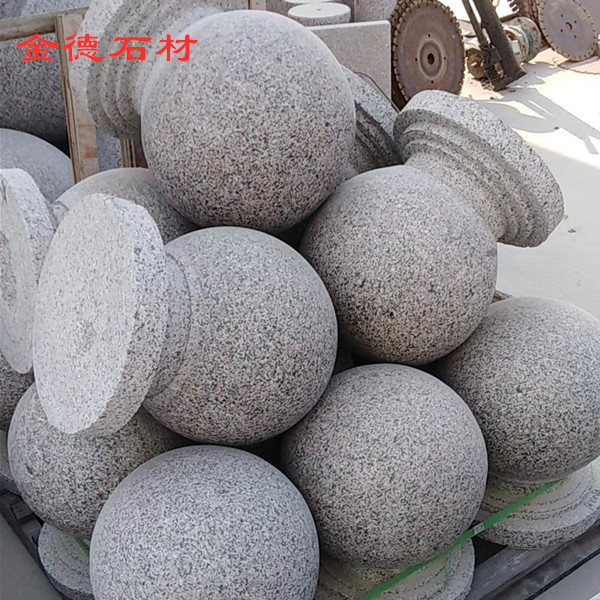 五莲红圆球价格-花岗岩圆球直径50公分重量-花岗岩圆球
