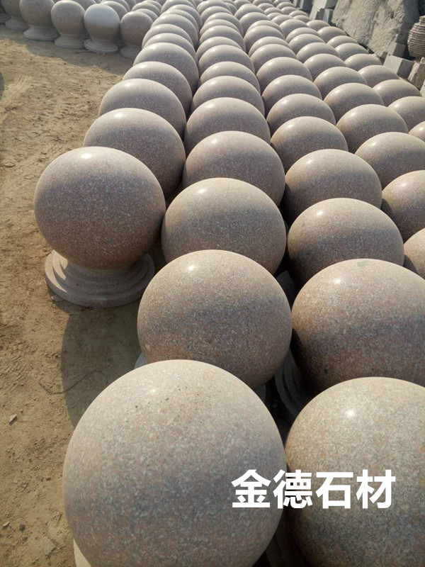 五莲红圆球常见尺寸,五莲红圆球,花岗岩圆球