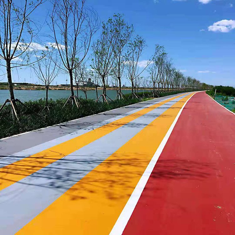 彩色防滑路面 沥青改色 水性聚合物彩色防滑路面