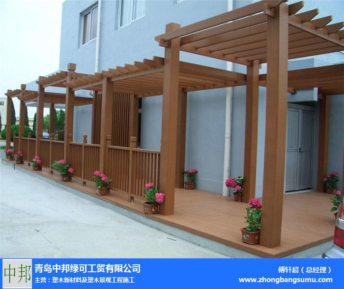 威海木塑护栏-中邦木塑景观(在线咨询)-木塑护栏立柱安装