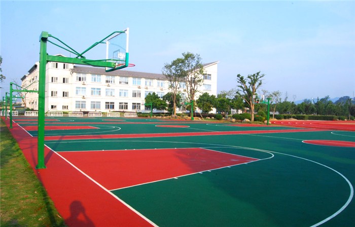 贛州塑膠籃球場地面安裝