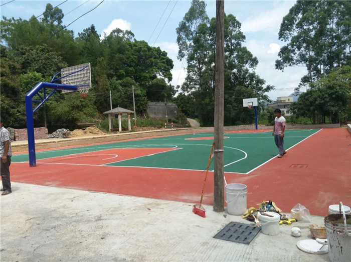 上饒塑膠籃球場地面工程安裝