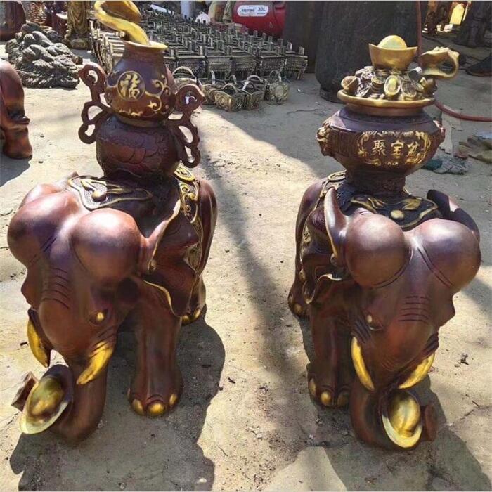 铸铜大象定做-海南铸铜大象-博雅铜雕工艺品