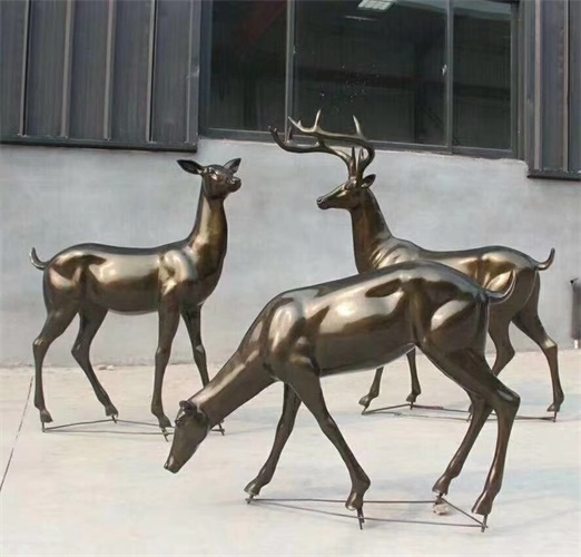博雅铜鹿(图)-描金铜鹿-黑龙江铜鹿