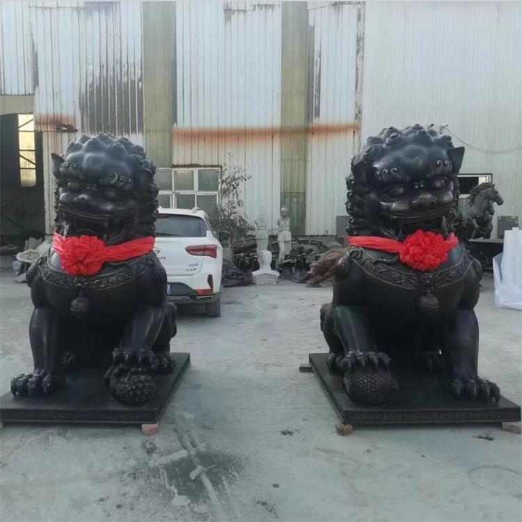 安徽铜狮子-铸铜汇丰狮子-博雅雕塑厂