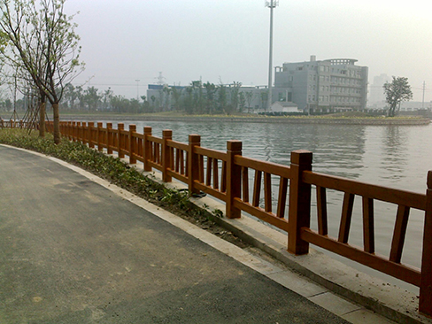  顺安景观护栏生产(图)-河道仿木栏杆-仿木栏杆