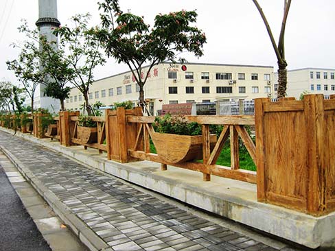 通化水泥仿木栏杆-水泥仿木栏杆多少钱- 顺安景观护栏设计