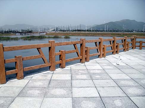  顺安景观护栏生产(图)-桥梁仿木栏杆-仿木栏杆
