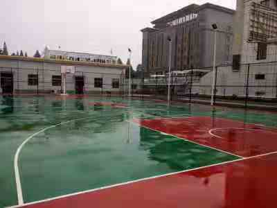 紅枚體育籃球架安裝-懸浮地板排球場地面施工
