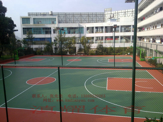 贵阳市塑胶篮球场|塑胶篮球场最好的施工|滇耀体育