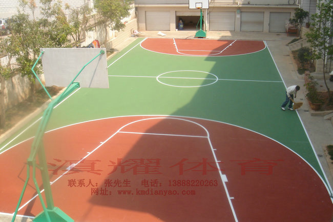 昆明硅PU塑胶篮球场维修|昆明硅PU塑胶篮球场|滇耀
