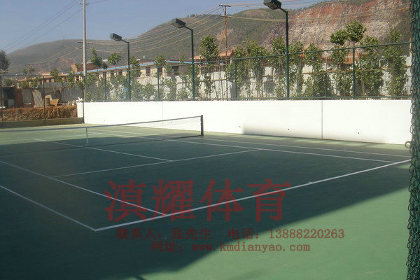 云南硅PU网球场修护、云南硅PU网球场供应、云南滇耀体育