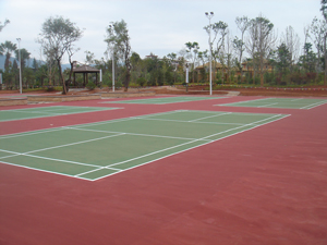 塑胶网球场、塑胶网球场地、滇耀体育(多图)