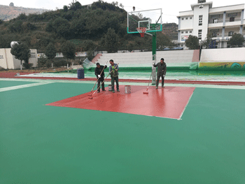 硅PU塑胶篮球场的特点、云南硅PU塑胶篮球场、滇耀体育