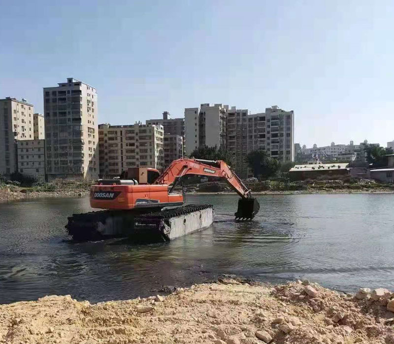 嘉興河道清理水上漂浮挖機租賃月租多少錢