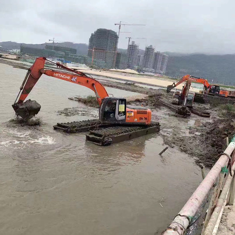 浙江灘涂水陸挖掘機租賃電話