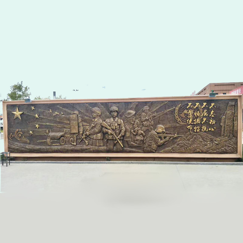 九江立體玻璃鋼浮雕-濟南京文雕塑
